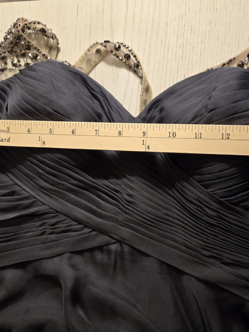 Alyce Paris Black Beaded-Strap Maxi Gown - Picture 10 of 12